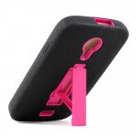 Wholesale BLU Studio 5.0 Armor Hybrid Case with Stand (Black Hot Pink)